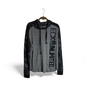 Y2k Ecko Grey Black Hooded Sweatshirt XL Boys